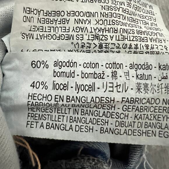 Zara Denim Short Jumpsuit Women's Small Blue Distressed Festival - Picture 3 of 12